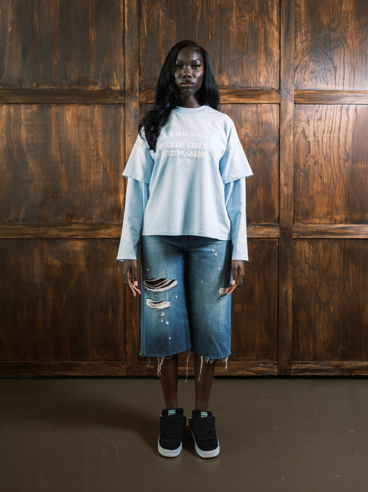 LWA DOUBLE LONGSLEEVE FADED BLUE