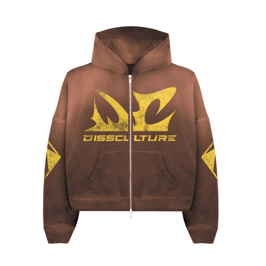 DC ZIPPPER HOODIE BROWN